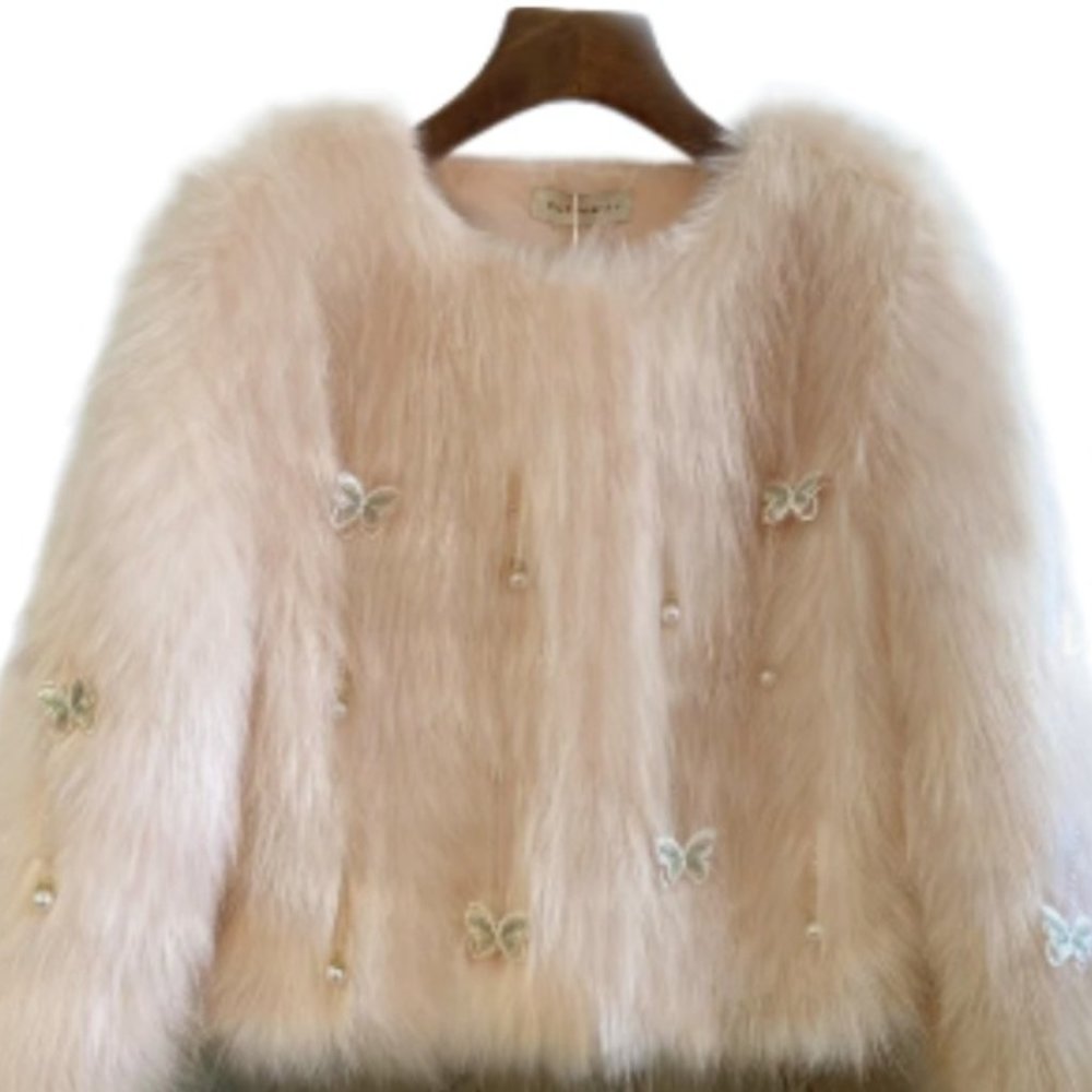 Beautiful Pink Faux Fur Jacket